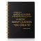 QYUVK A Sign of a Good Leader Black Gold Hardcover Spiral Notebook, 160 Pages, Leader Appreciation Gift
