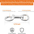 ORCATORCH Swivel Eye Snap Hook - Stainless Steel Bolt Snap Marine Clips for Scuba Diving, Dog Leash, Key Chain