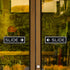 Classic Slide Door Sign - Silver, Medium (1 Pack)