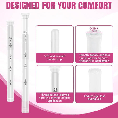 30 Pack Disposable Vaginal Suppository Applicator for Women, Fits Most Lubricants Creams Gels Pills Tablet