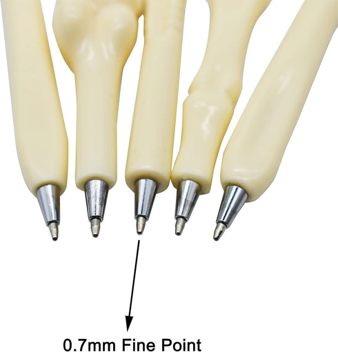 Maydahui 10 PCS Bone Shape Ballpoint Pens, Nurse Doctor Pen, Black Ink for Halloween School Office Party