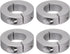 4pcs Shaft Collar Set | 30mm Bore Aluminum Alloy | 55mm OD | Split Clamp-On Collars for Industry