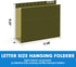 Extra Capacity Hanging File Folders, RAZCC 60 Pack Letter Size Reinforced Hanging Folders with 3 Inch Expansion, Green
