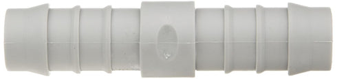 Tefen 12255610083 Nylon 66 Hose Fitting, Coupling, Gray, 5/8" x 1/2" Hose ID