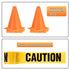 11 Set Decor(7.1 Inch Frienda Pcs Construction Birthday Party Decorations with Mini Traffic Cones and Caution Tape