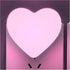 Cute Night Lights, Heart Shape Nursery Nightlight with Light Sensors, Auto Dusk