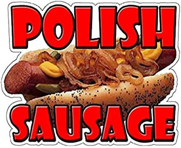 Polish Sausage Concession Decal Stand Trailer Food Sign