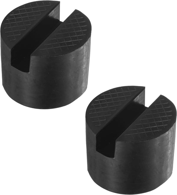 M METERXITY 2-Pack Floor Jack Rubber Pad, 2 Inch Dia Universal Rail Pinch Weld