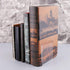 YS0911 2Pcs Clear Acrylic Bookends L-Shaped Desk Organizer Desktop Holder School S Stands for Display Plastic