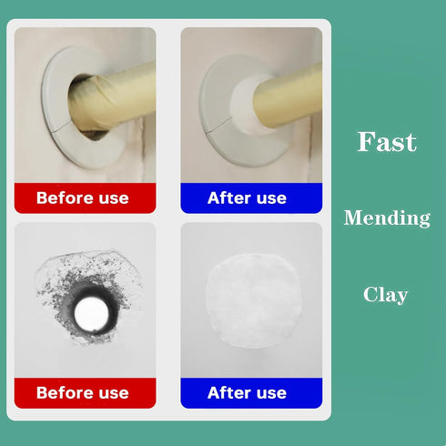 Pack of 8 White Seal Putty Waterproof Duct Seal Repair Clay, Quick Mending Mud for Drain Connection, Wall Hole, Air