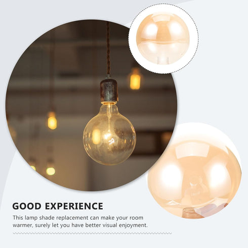 4.72 Inch G9 Bulbs POPETPOP Amber Glass Ball Lampshade Replacement Globe Lamp Shade Cover Decorative Light Shade