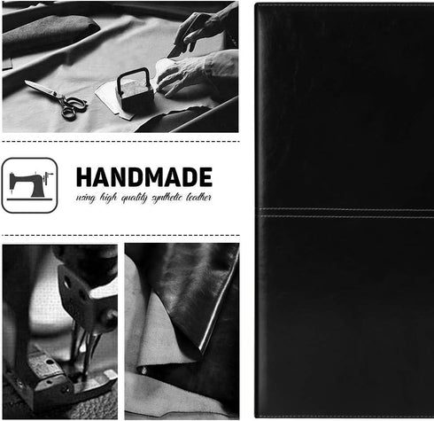 Toplive A4/Letter Size Padfolio, 3 Ring Binder Organizer Business Portfolio Folder for Women, Black