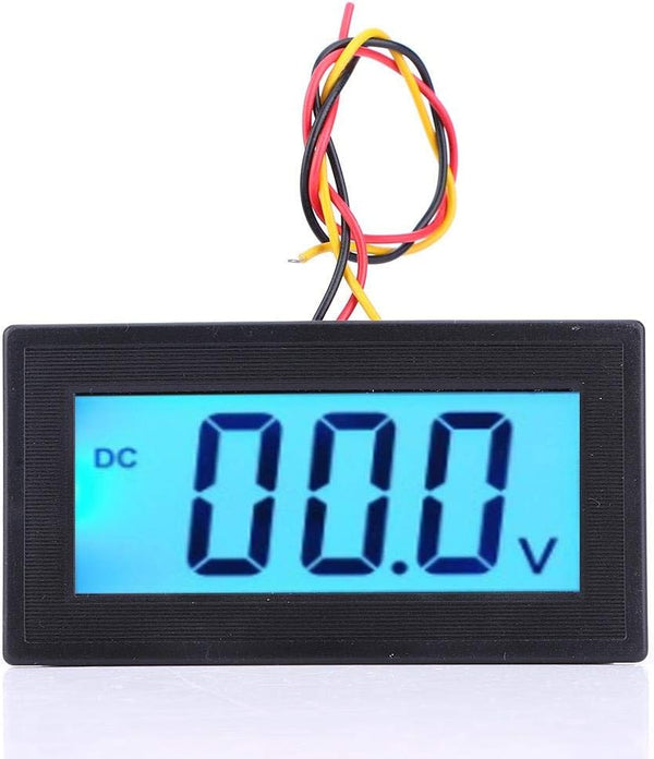 YB5135DB LCD Digital Display Voltage Meter, Three Wire Monitor Voltmeter, DC0-100V Tester Panel