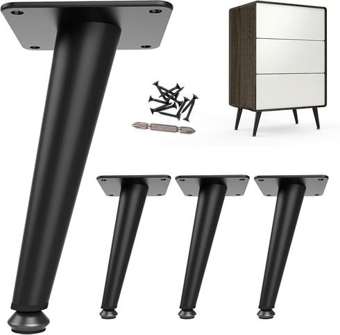 6 Inch Furniture Legs Heavy Duty, Replacement Cabinet Legs for Furniture Set