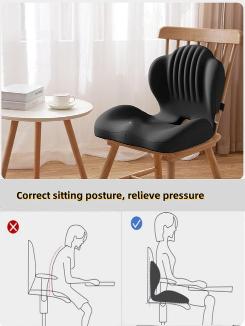 Generic 2-in-1 Back and Seat Cushion with Lumbar Support,Memory Foam L-Shaped Integrated Seat Cushions L-Shaped