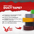 MAT Duct Tape Black Industrial Grade, 2 inch x 60 ft. Waterproof, UV Resistant for Crafts, Home Improvement, Repairs, & Projects