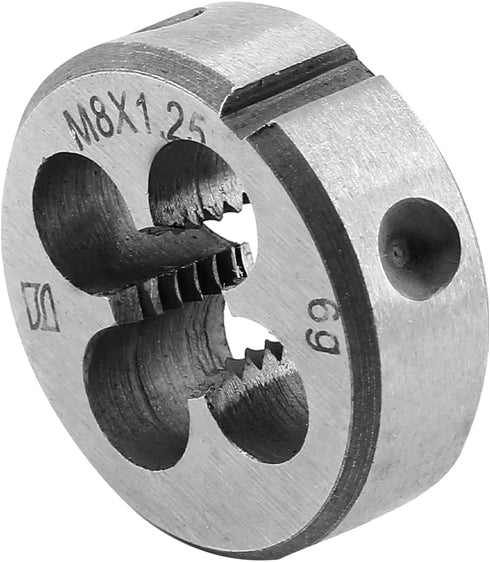 M8 x 1.25 Metric Right Hand Thread Die for Threading Mold Machining, 8mm Thread & 1.25mm Pitch Machine Thread Die, Alloy Steel