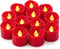 SingTok 12 PCS Red LED Tea Lights Battery Operated, Flameless Votive Tealights Fake