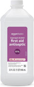 Amazon Basics Isopropyl Alcohol 91% First Aid Antiseptic, Multipurpose Disinfectant for Minor