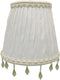 Royal Designs, Inc. CSO-1033-5WH Beaded Ruche Pleat Empire Chandelier Shade with Designer