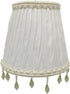 Royal Designs, Inc. CSO-1033-5WH Beaded Ruche Pleat Empire Chandelier Shade with Designer