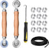 BAYTORY Upgrade Window Screen Repair Kit, Steel/Nylon Roller Tool with 32ft Retainer Spline & 12 Screen Clips