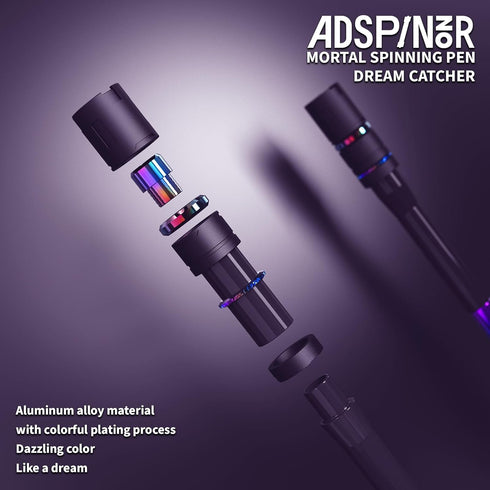 Spinning Pen by Mr.NOPE - Mortal Series Limited Color Version (Black) Professional Fidget for Tricks, Long, Weighted