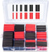 MILAPEAK 300 PCS Heat Shrink Tubing Kit - Marine Grade Adhesive Lined 3:1 Ratio Shrink Wrap - Black, Red