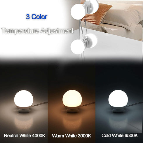 BiiKoon 8 Bulbs 3 9 Vanity Mirror Lights Hollywood Style Colour Changing & Brightness, for Makeup Dressing Table Mirror