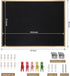 INNOVART Black Cork Bulletin Board, 24" X 18" with 10 Push Pins, Gold Aluminum Frame