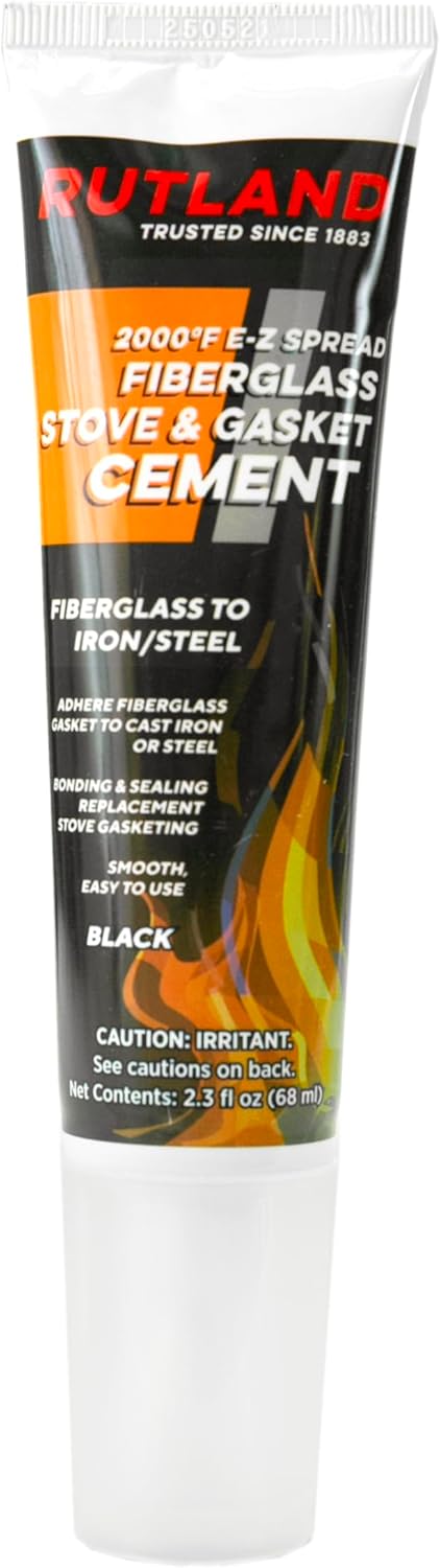 Stove Gasket Cement (77E), 2.3oz, BLACK