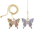Ceiling Fan Extension Chain, Decorative Crystal Rhinestone Butterfly Ornaments Pendant, Light Lamp