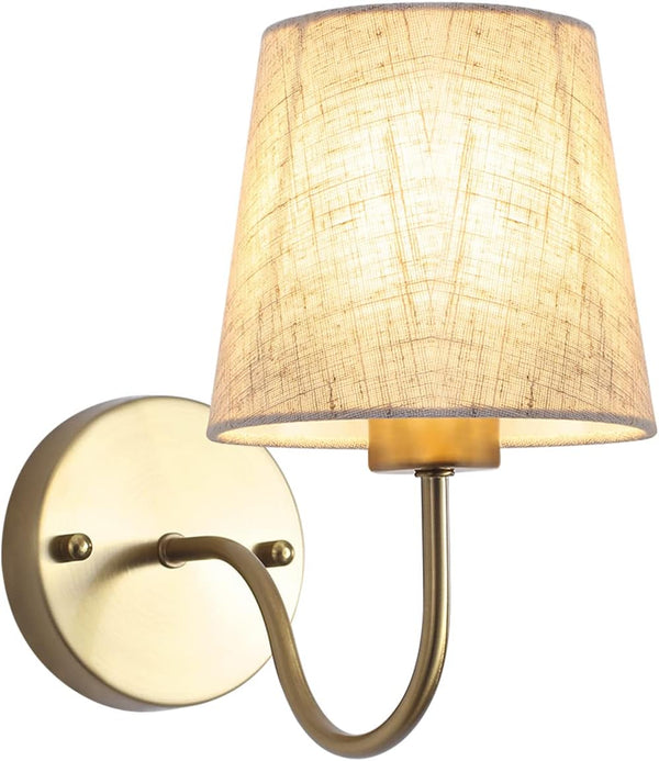 LASENCHOO Gold Wall Sconce, 1 Pack Modern Sconces Wall Lighting Vintage Wall