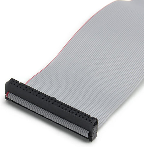 Fielect 2pcs IDC 50 Pin Connector Gray Wire Flat Ribbon Cable Connector, 30cm Length