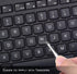 2PCS Universal English Keyboard Stickers Letters with Tweezer, Keyboard Stickers Black Background with White Lettering