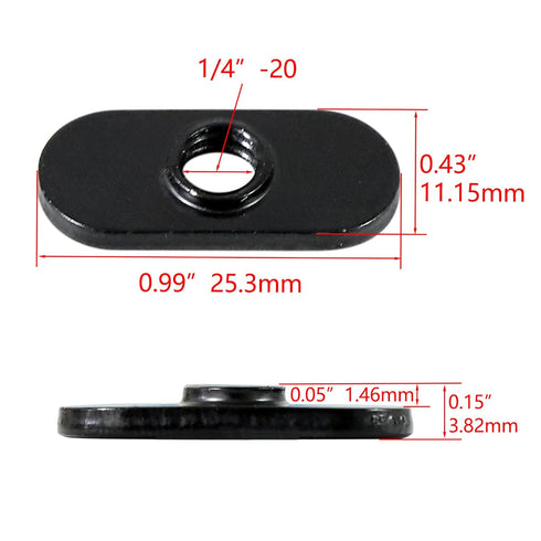 Xadnitu 1/4"-20 Threaded Centered Slide in Economy T Nuts, Accessory Hardware Nuts for 10 Series Aluminum Profiles