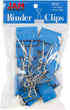 64 JAM Plus Blue Large Binderclips + Blue Size Rubberbands