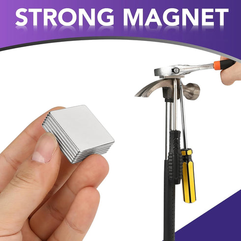 DIYMAG Strong Permanent Rare Earth Magnets, Neodymium Square Magnets for DIY, Craft, Office, Pack of 20
