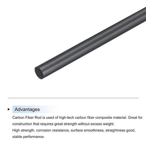 MECCANIXITY 2 Pack Carbon Fiber Rod 150mm, 6mm for RC Plane DIY Tool, Wing Tube, Quadcopter Arm