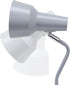 LD1078-GRY 15.2" Simple Designs Sleek Essentials Metal Cone Shade Desk Lamp with Adjustable Shade, for Office, Desk