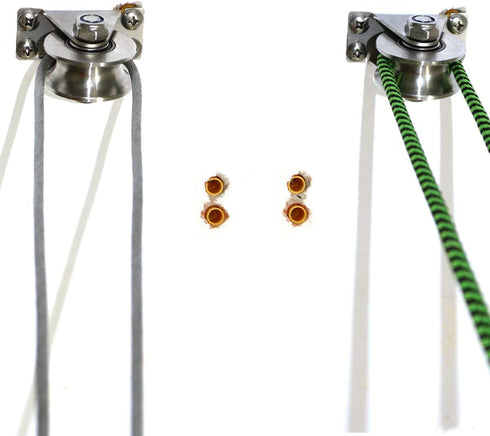 heyous Stainless Steel Pulley Block, Single Wheel Swivel Lifting Rope Pulley Block with Mounting Screws