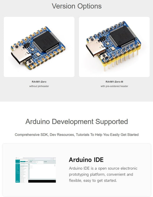 XYGStudy RA4M1-Zero 32-Bit MCU-RA4M1, 48MHz (RA4M1-Zero-M) Mini Development Board Based on Operating Frequency