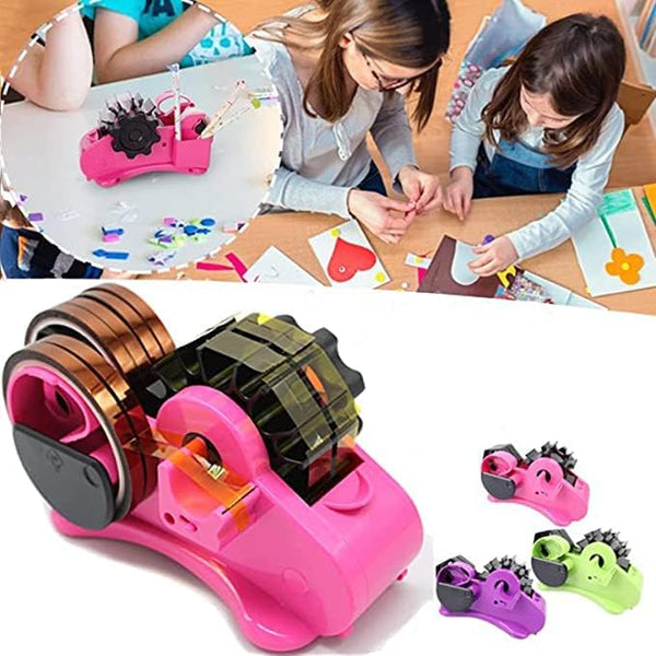 Heat Tape Dispenser Sublimation, Multiple Roll Cut for 1" and 3" Core, Semi-Automatic with Compartment Slots