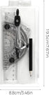 IVICOO Set Protractor and Compass with Rulers, All-in-One Compass Geometry Tool Kit for Students and Technical Drawing
