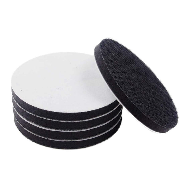 5 Pack 5 Inch Soft Density Interface Pads Hook and Loop Sponge Cushion Buffer Backing Pad (Set of 5)