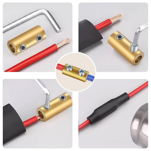 smseace 10Pcs 10 Gauge Wire Connectors with Heat Shrink Tubes and Screws for Quick Wiring
