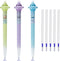 BAYTORY 8Pcs Cute Erasable Pens, 0.5mm Fine Point Spinning Gel Pen with