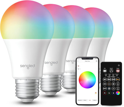 Sengled Dual Mode Smart Light Bulbs with Remote & App Control, Color Changing