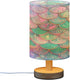 ALAZA Iridescent Mermaid Scales Table Lamp for Bedroom USB Port Bedside Lamp Small Nightstand Desk Lamp for Girls Boys