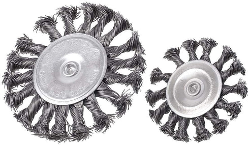 7Pcs Set 1/4-Inch Rocaris Twist Knot Wire Wheel Brush for Drill Crimped Cup Wire Wheels Brush for Drill with Shank